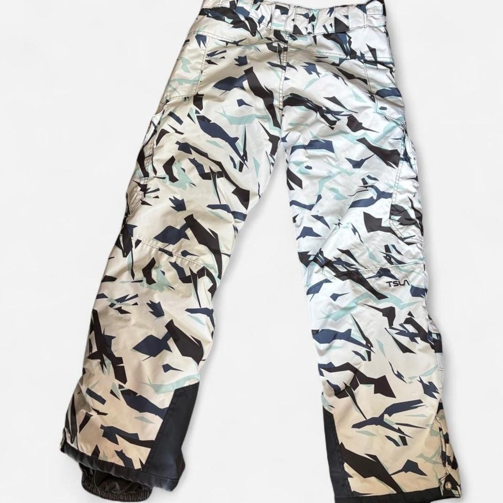 TSLA white & blue camo snow pant ski pants Size S - Picture 6 of 6